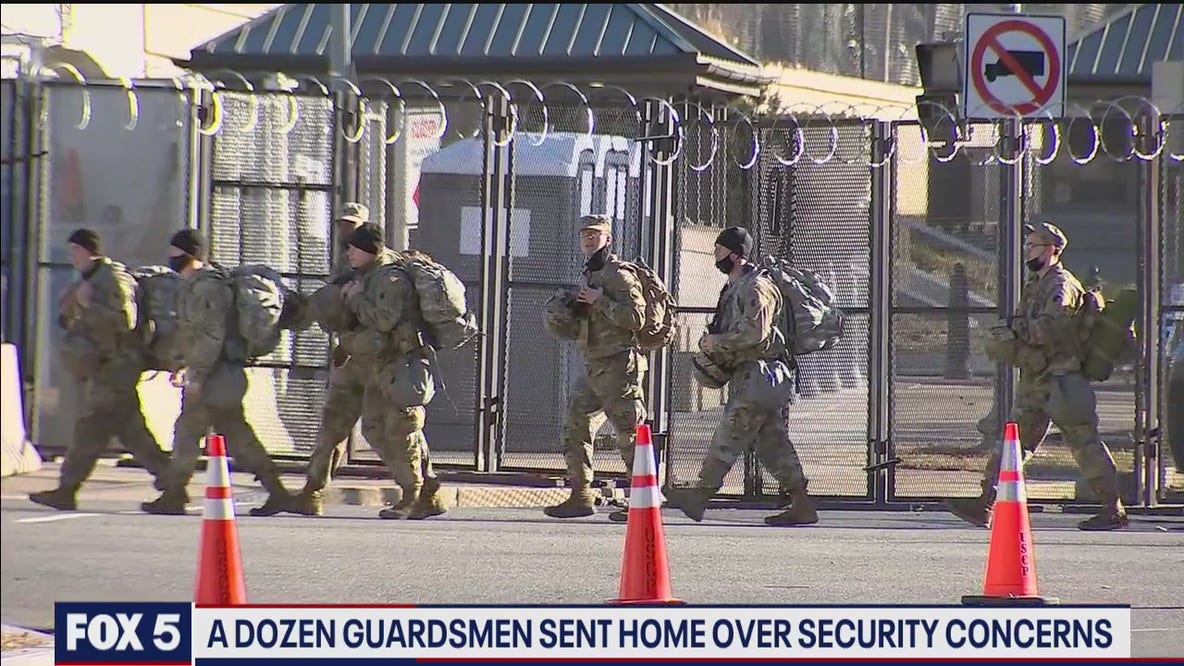 12 National Guardsmen sent home over security concerns